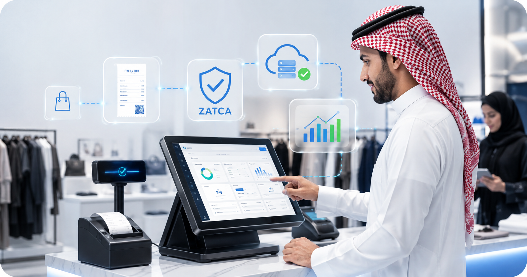 اعتماد نظام نقاط البيع للمرحلة الثانية من الفوترة الإلكترونية (ZATCA): دليل عملي لمنشآت التجزئة